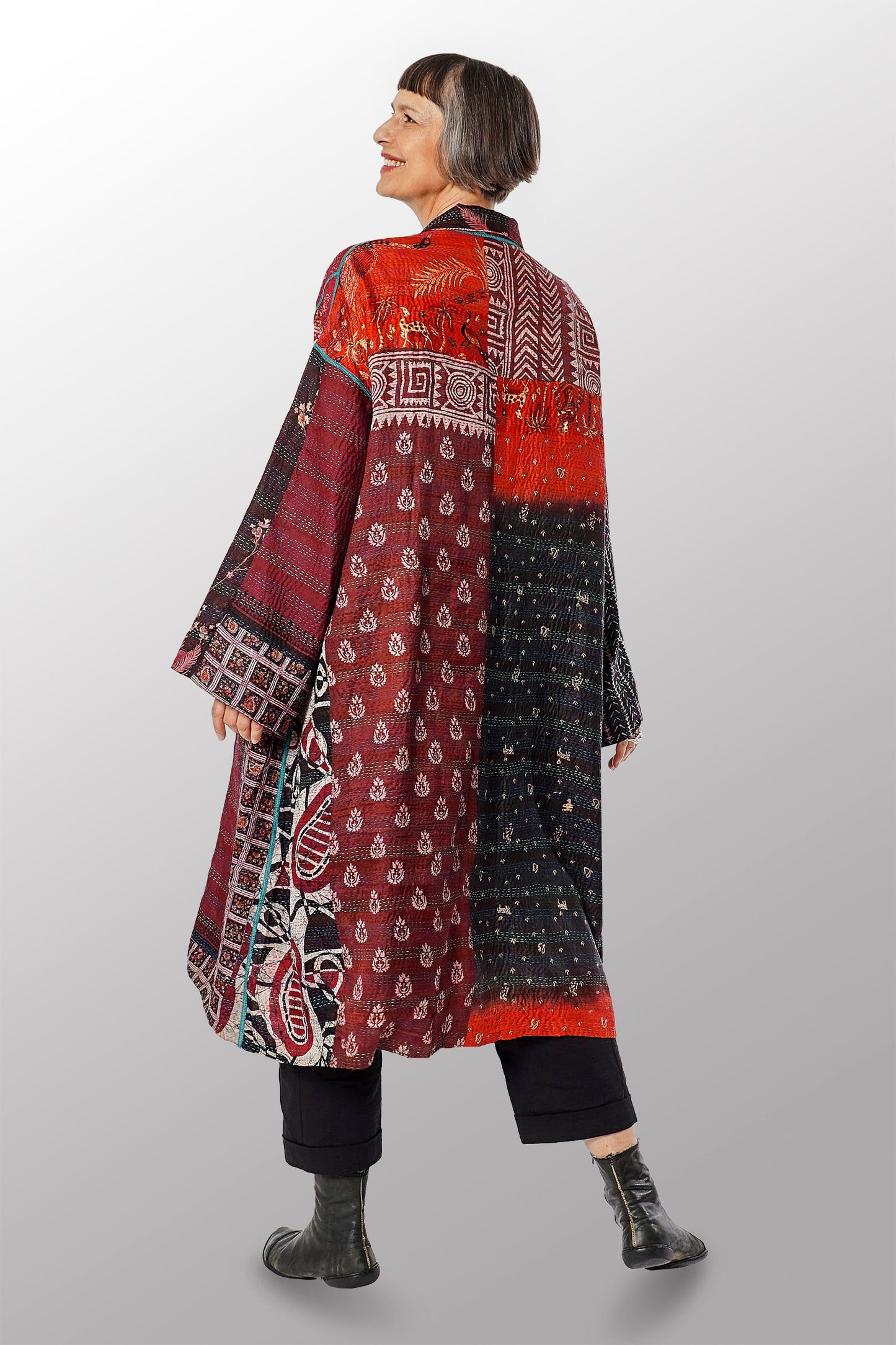 VINTAGE SILK KANTHA NEW OVERSIZED COAT - sv2342-0004a -