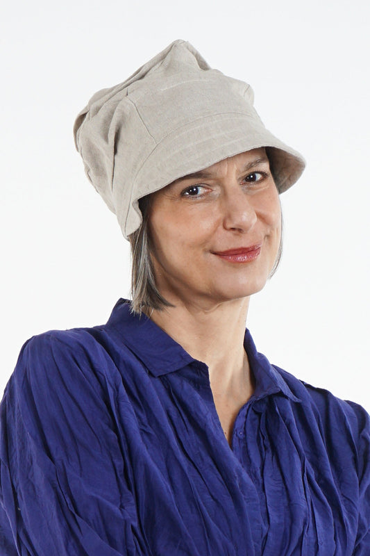 LINEN HALF BRIM HAT - ln1881-ntl -