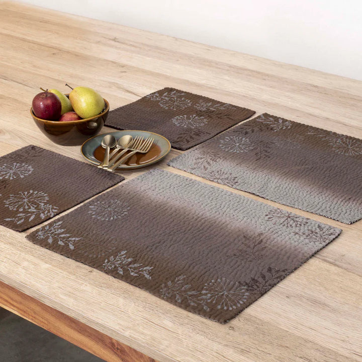 Ombre Patch Handmade Placemats - Chocolate (Set of 2)
