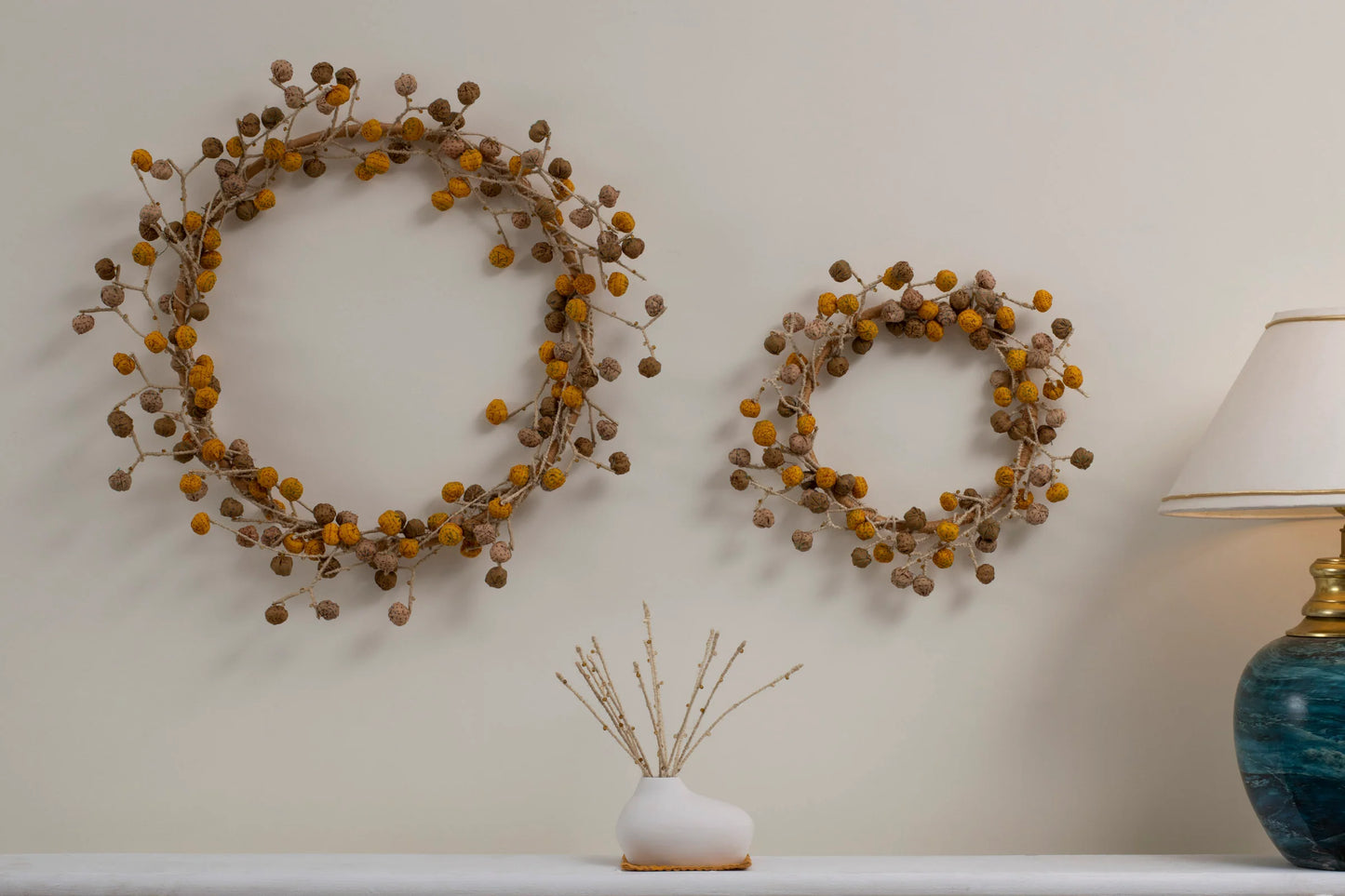 Golden Kantha Wreath