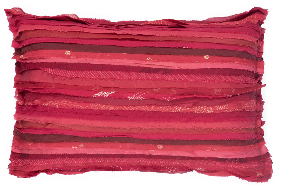 Red Wavy Stripe Cushion