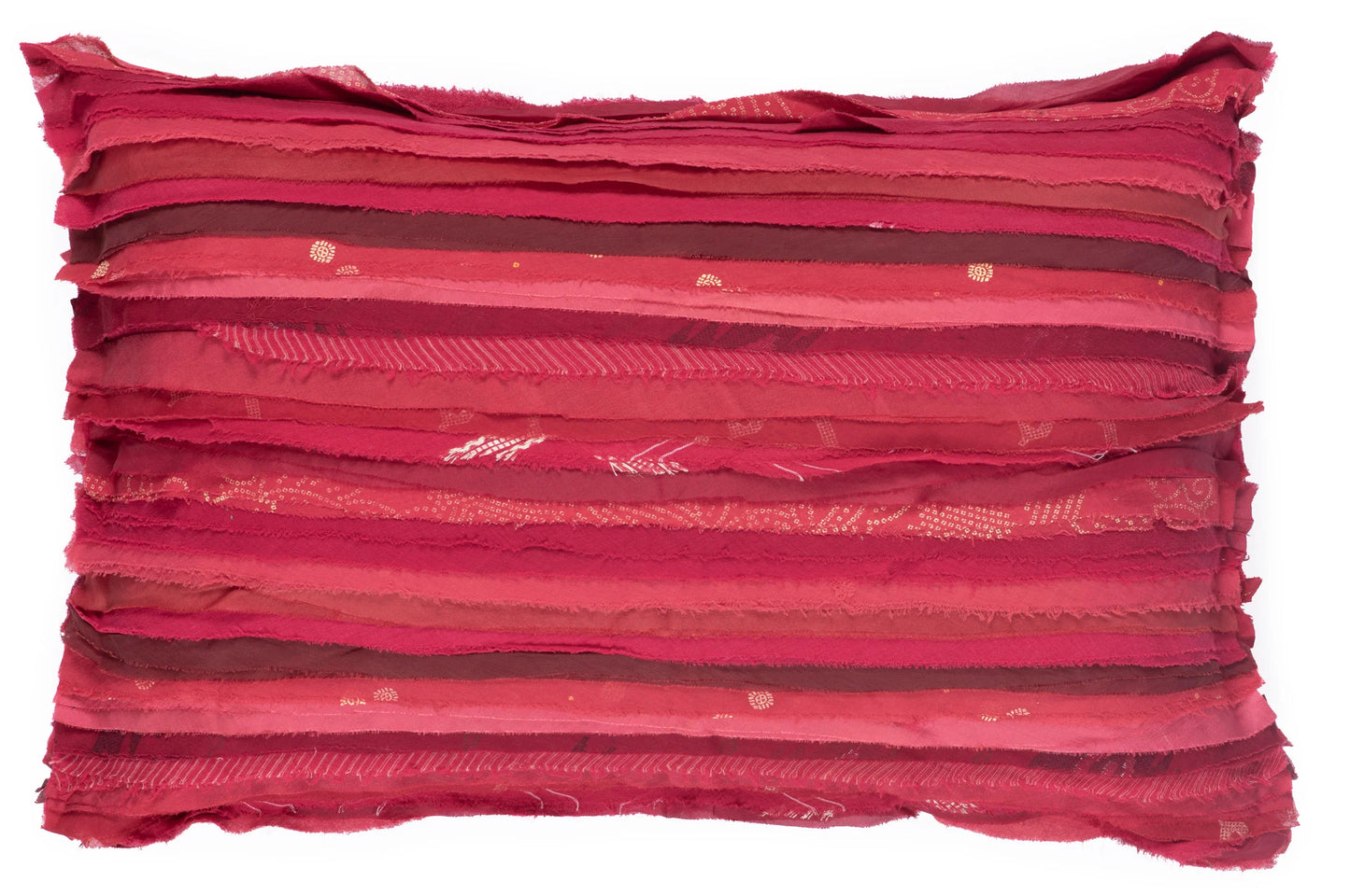 Wavy Stripe Patch Pillow Sham -Red -