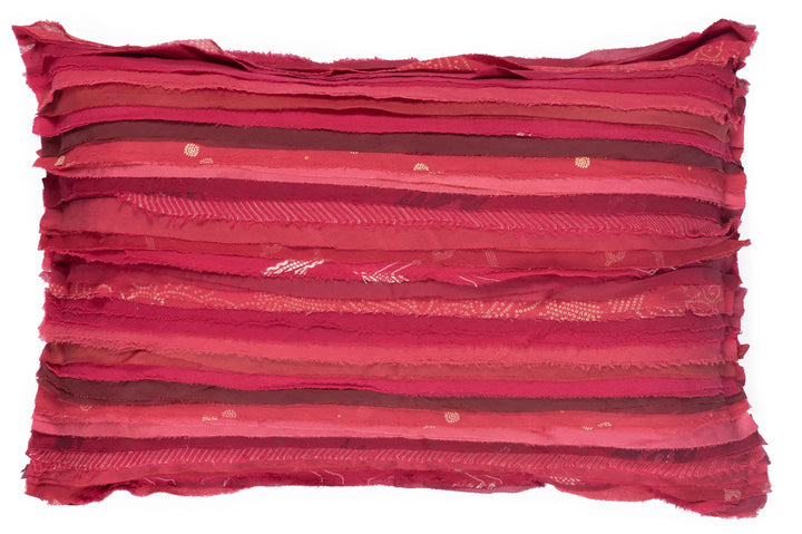 Red Wavy Stripe Cushion