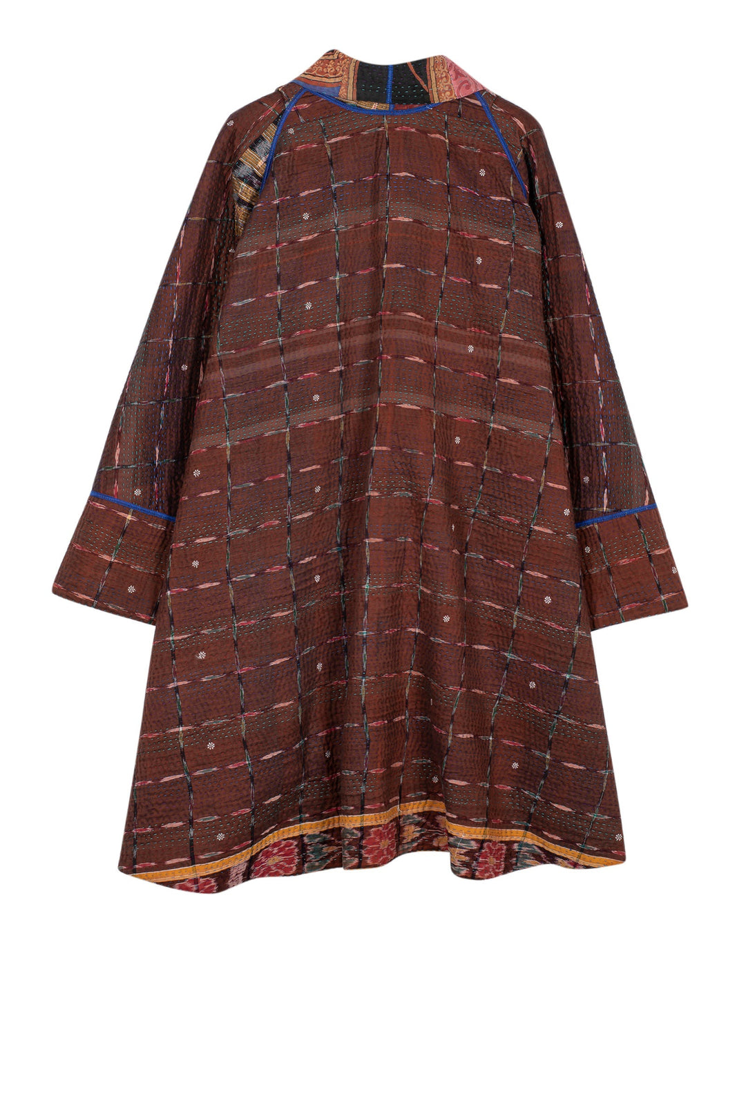 VINTAGE COTTON KANTHA KIMONO LONG JACKET - cv4005-5003a -