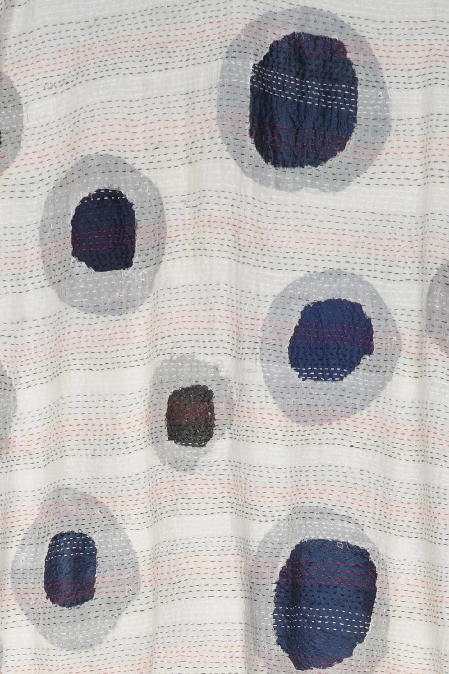 CUT OUT KANTHA CAMP SHIRT - ck2525-wht -