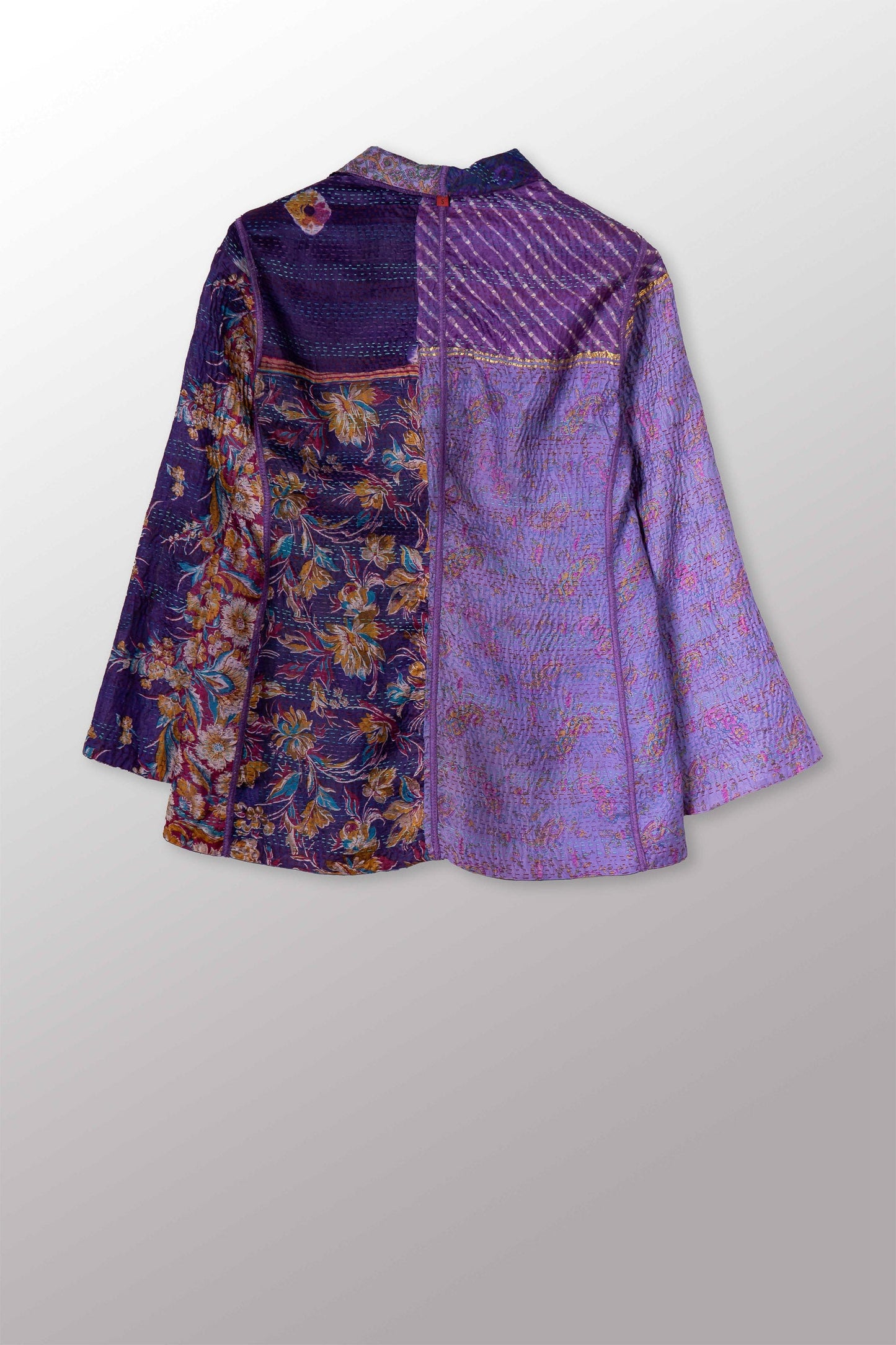 VINTAGE SILK KANTHA SHORT JKT - sv2007-0066s -