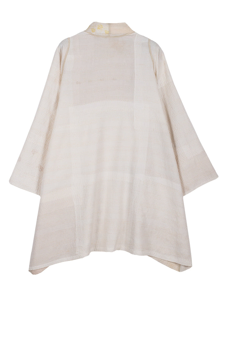 Jaipur White Kantha A-line JKT