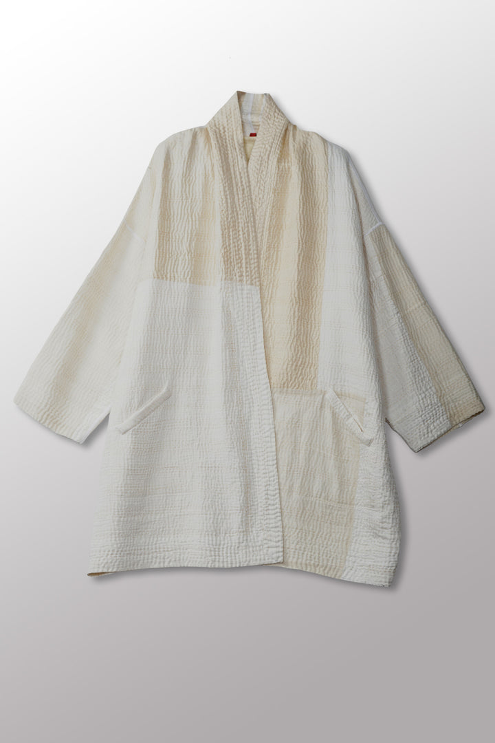 Jaipur White Kantha Haori JKT