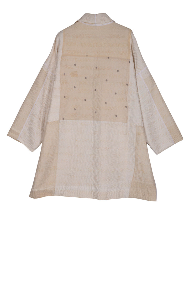 Jaipur White Kantha Haori JKT