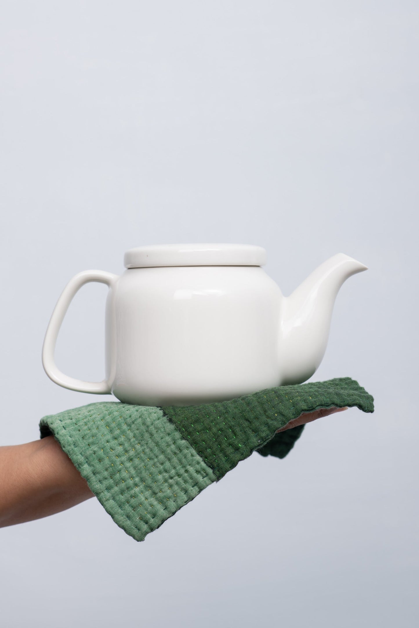 Landscape Handmade Kantha Coaster - Green (Set of 2)