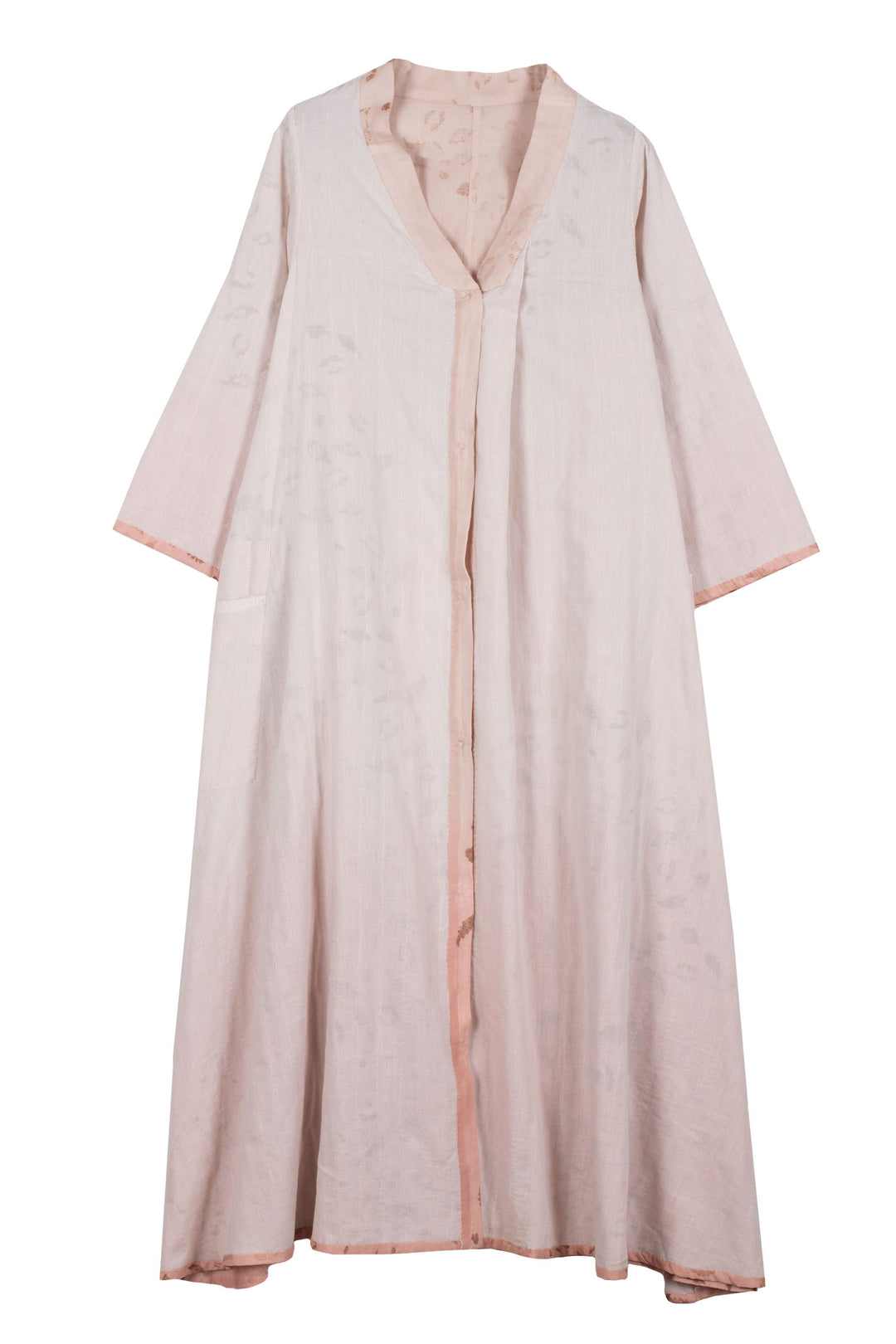 Lounge Wear Throw Kantha V- Neck Flare Sleeve  Dress