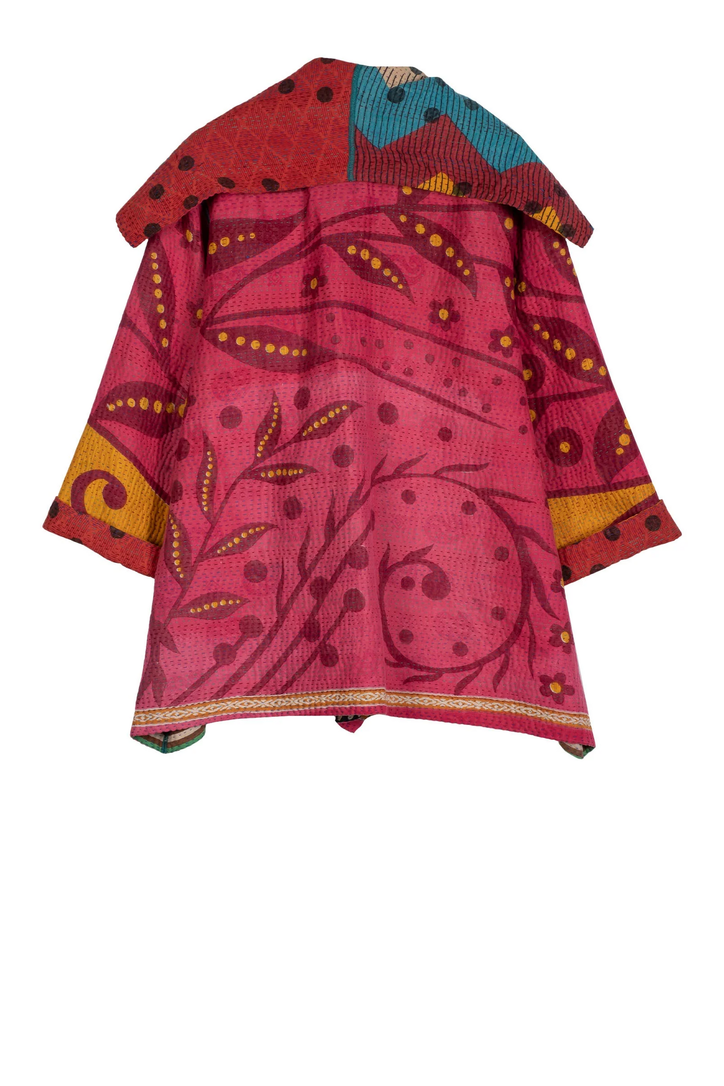 VINTAGE COTTON KANTHA FLARE JKT - cv4010-0001a -