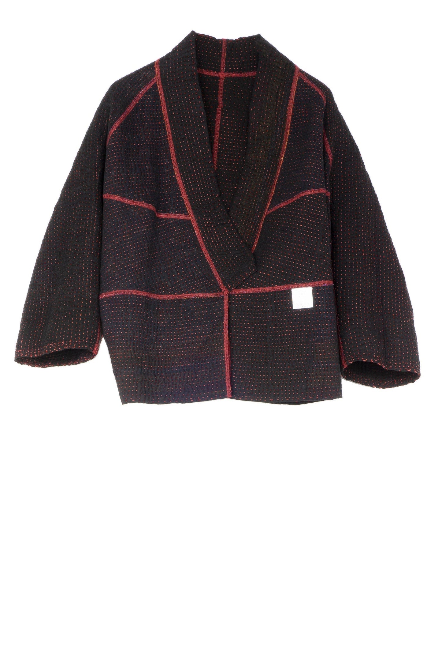 MUJI PATCH KANTHA DOLMAN SHORT JKT - mp4015-blk -