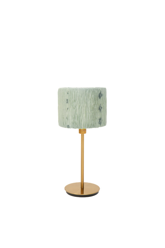 sage saree pleated night lampshade