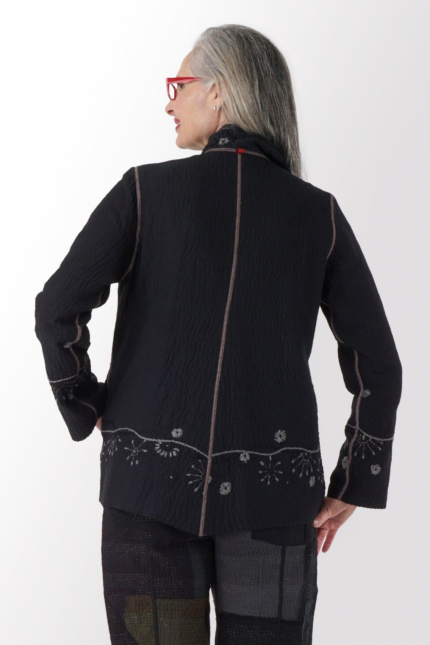 OMBRE SUN RALLI FIREWORKS KANTHA SIMPLE JACKET - of4022-gry -