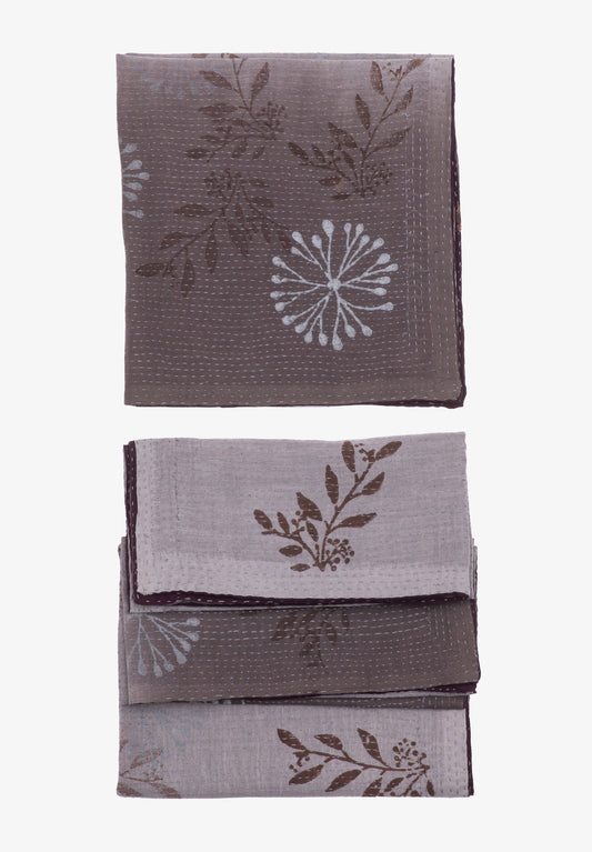 Ombre Handmade Kantha Napkin - Chocolate (SET OF 2)