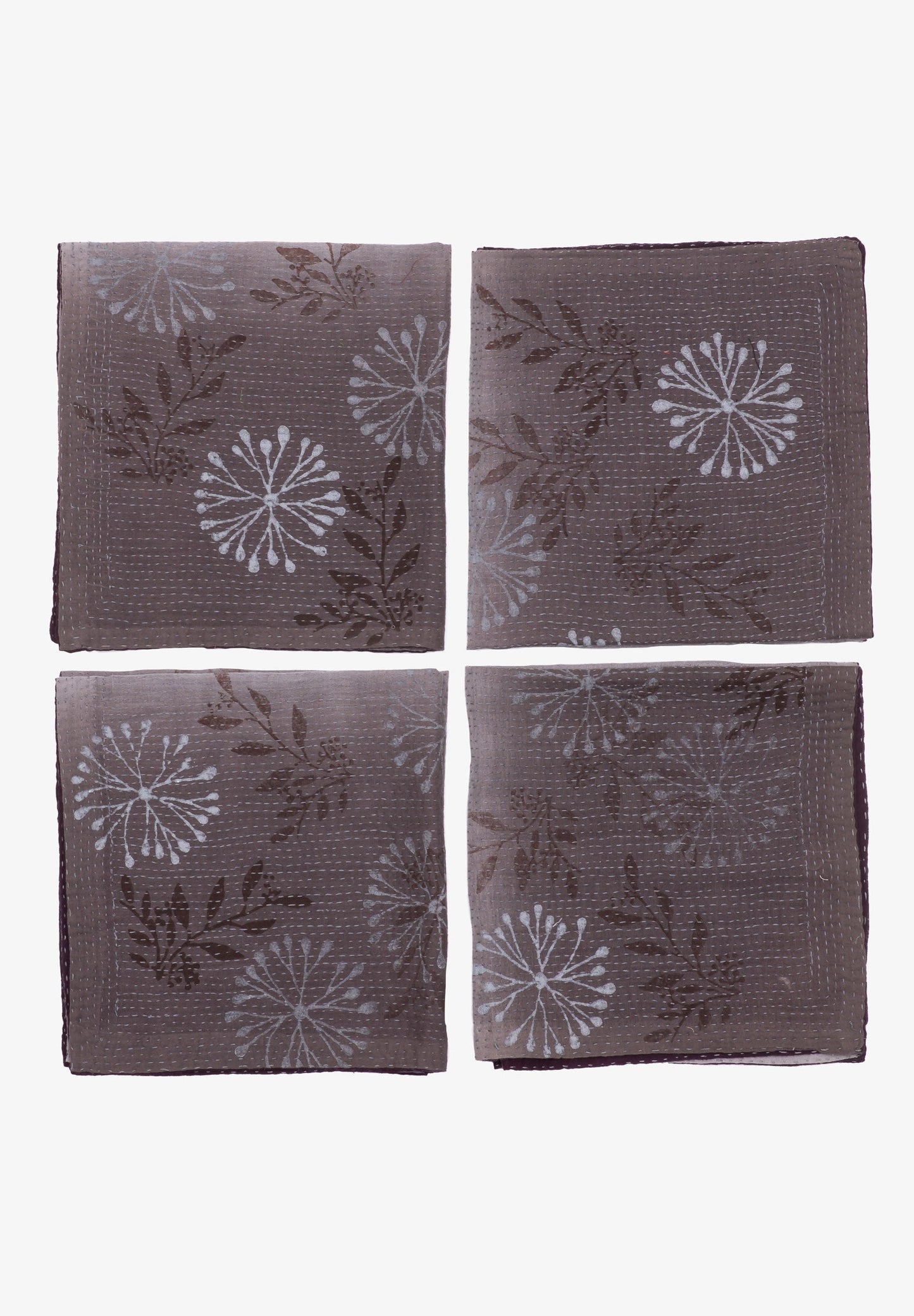 Ombre Handmade Kantha Napkin - Chocolate (SET OF 2)