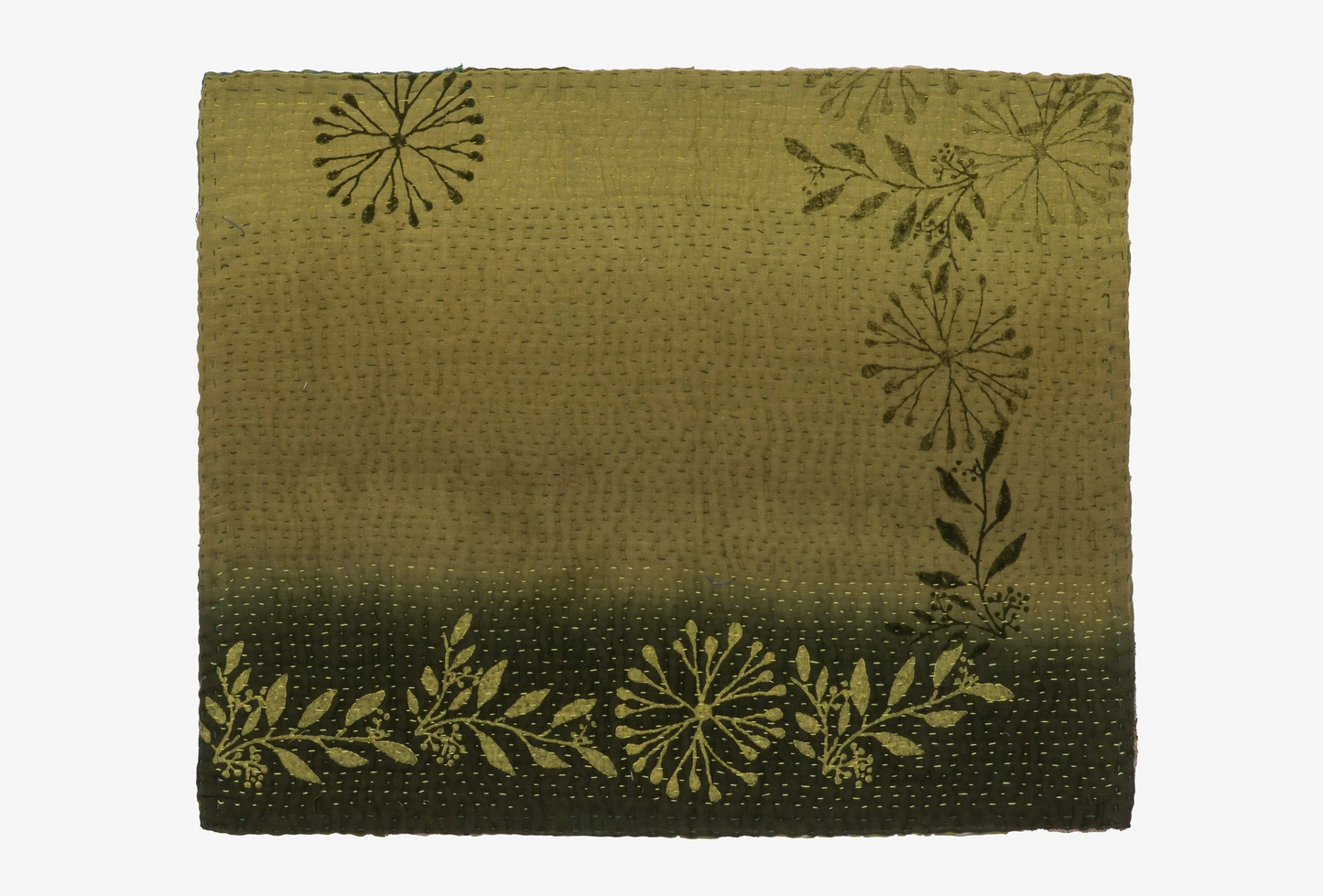 Ombre Patch Handmade Placemats - Green (SET OF 2)