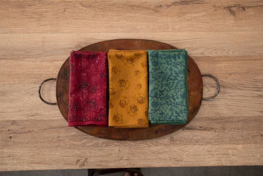 Printed Fray Handmade Napkins (Set of 2)