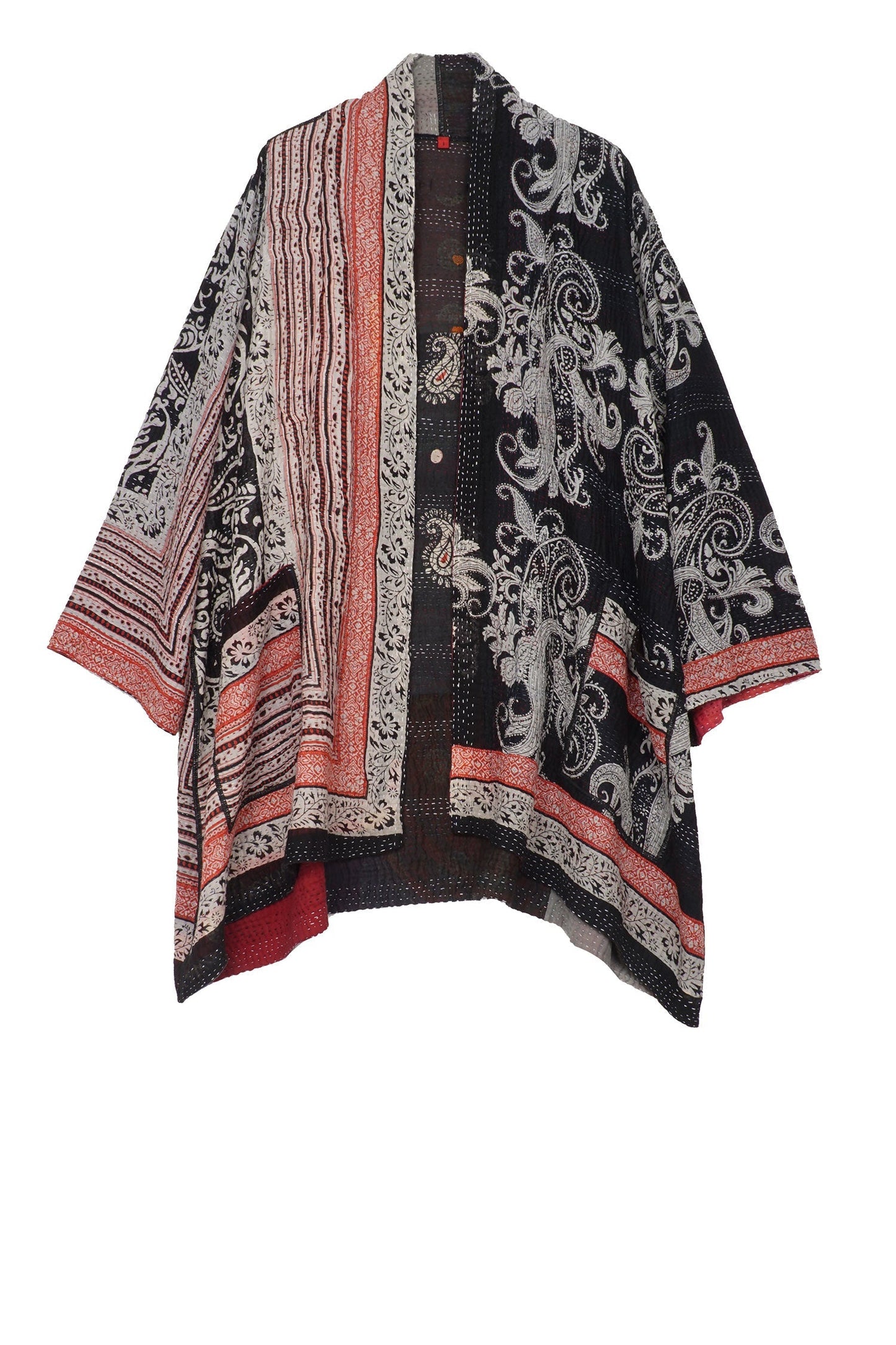 PAISLEY & PATCH KANTHA A-LINE JKT - py4003-blk -