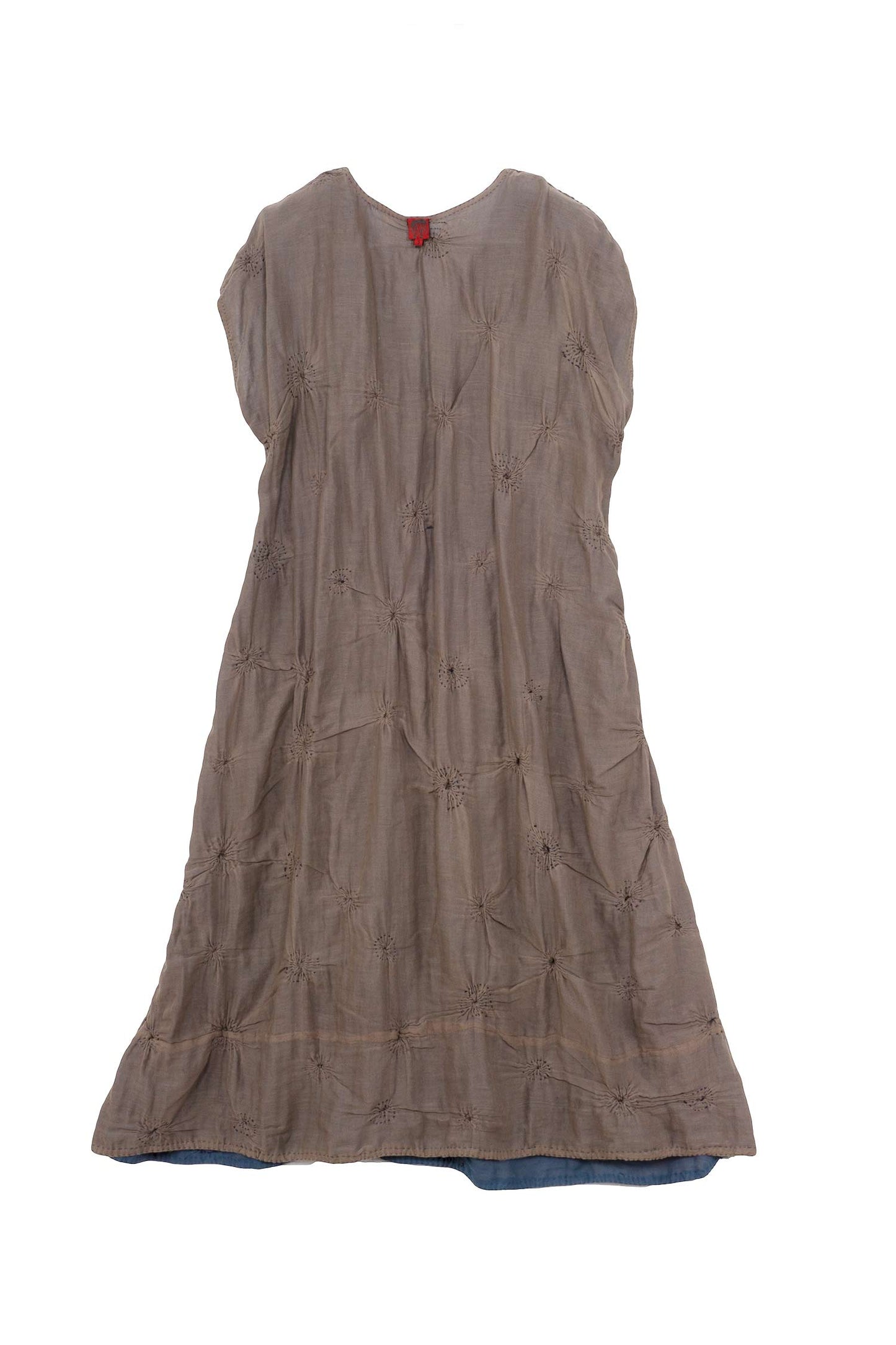 SPIRAL KANTHA ROBE DRESS - sl2424-tel -