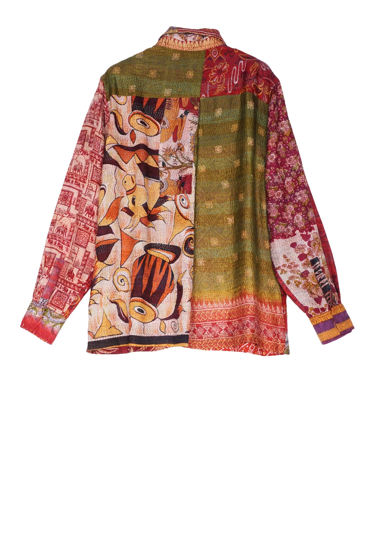 VINTAGE SILK KANTHA UNI SHIRT - sv2557-0001m -