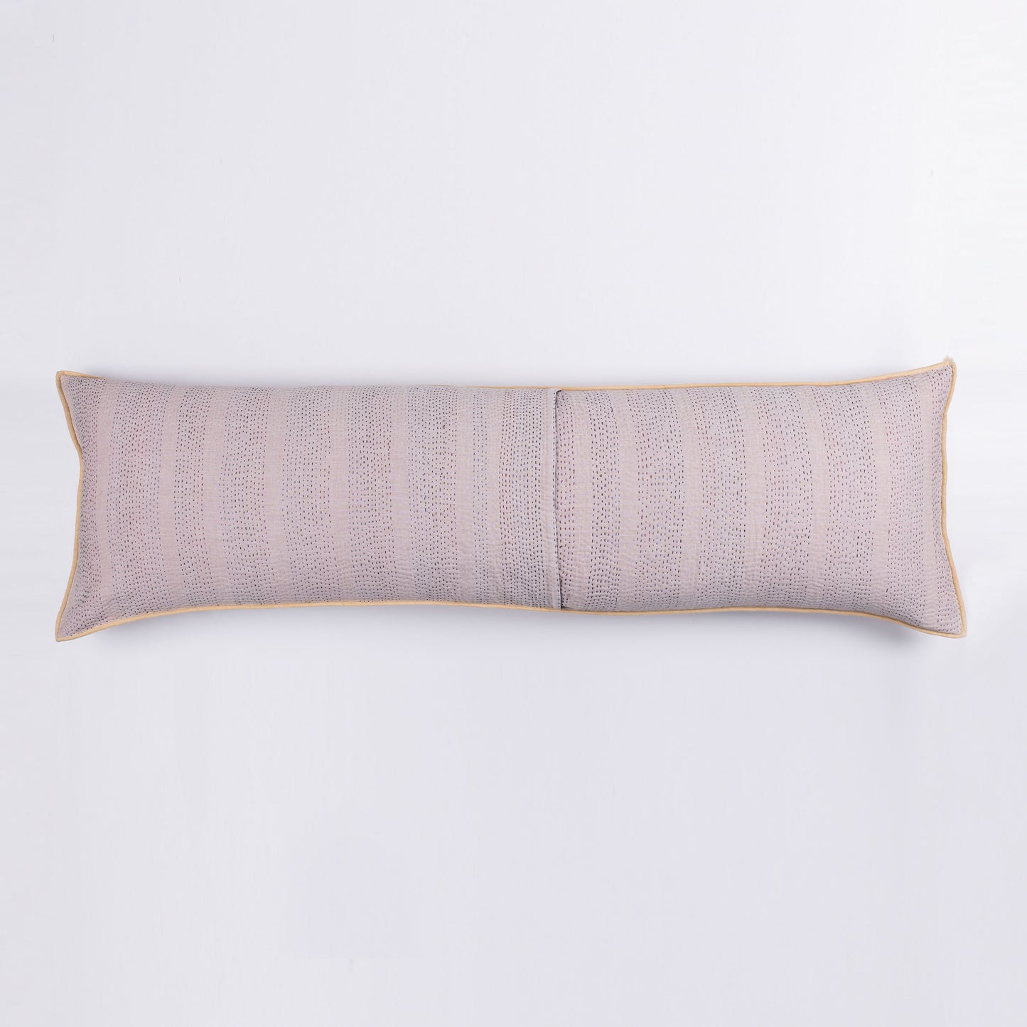 Monotone Ikat Handmade Vintage Kantha Lumber Pillow - Red
