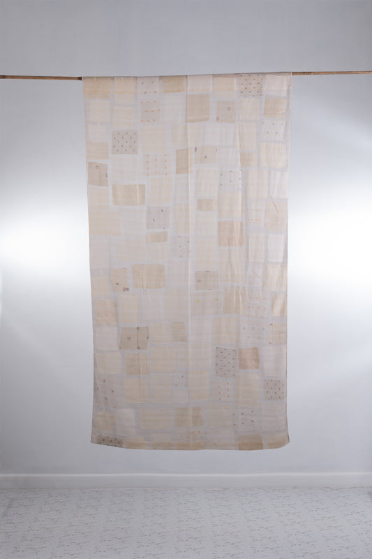 Kantha Tonal Tile Patch Curtain