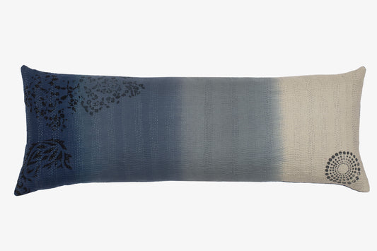 COTTON OMBRE BLOCK PRINTED LUMBER PILLOW